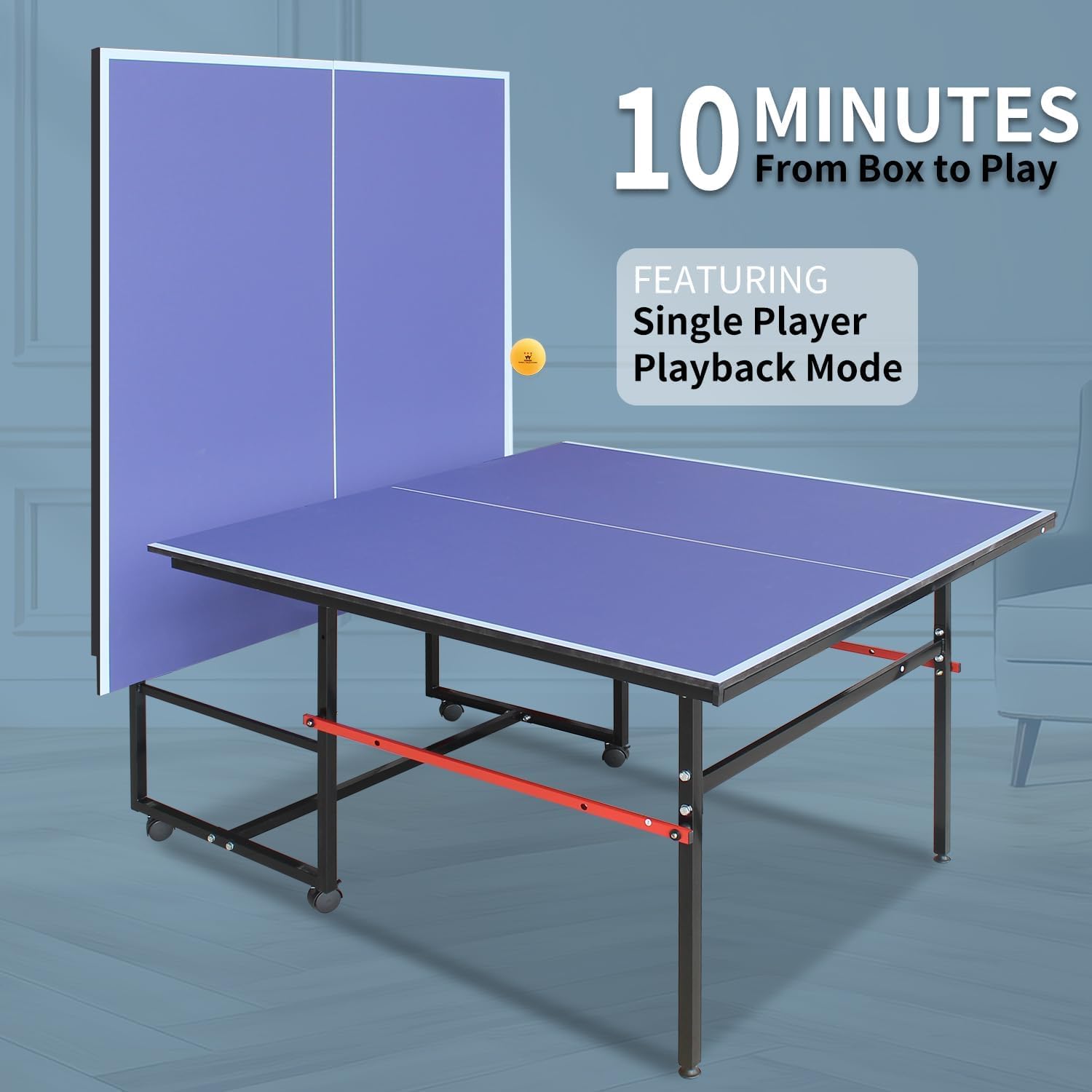 8 ft Portable Ping Pong Table， - Table Tennis Olympics review and price