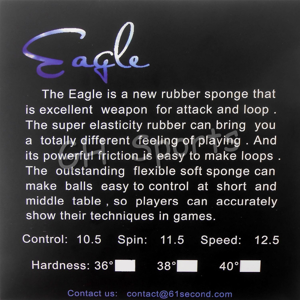 61second Eagle Pips in Table T - Table Tennis Forehand review and price
